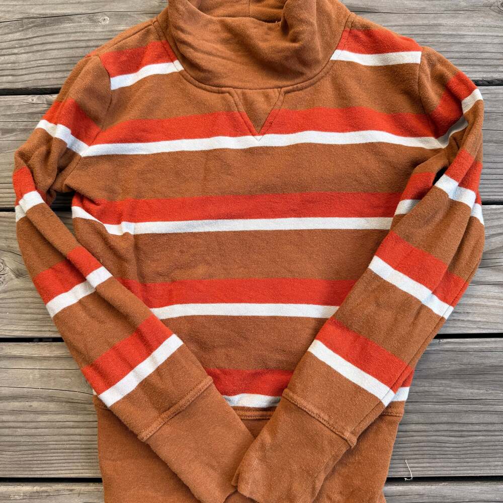Madewell Burnt Orange Striped Sweater